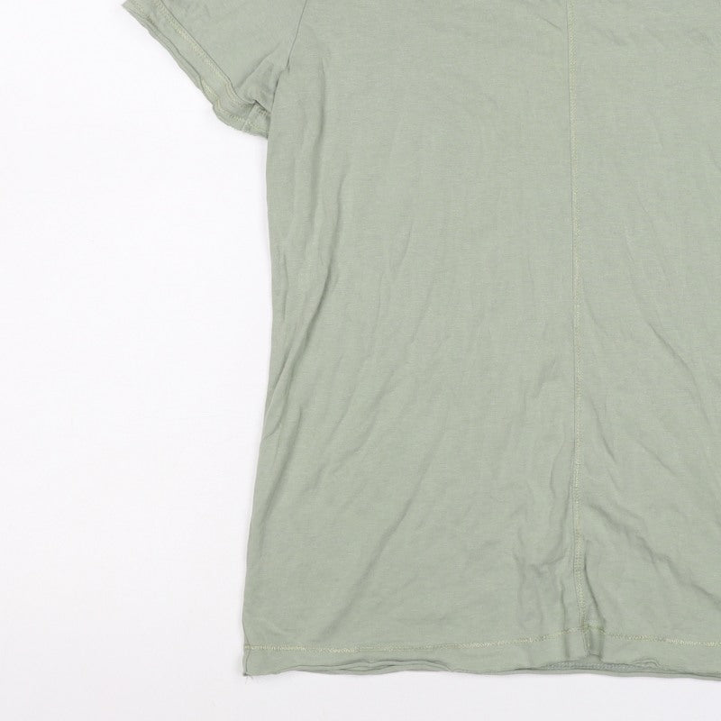 Next Women Green UK 10 Basic Modal Cotton Jersey T-Shirt