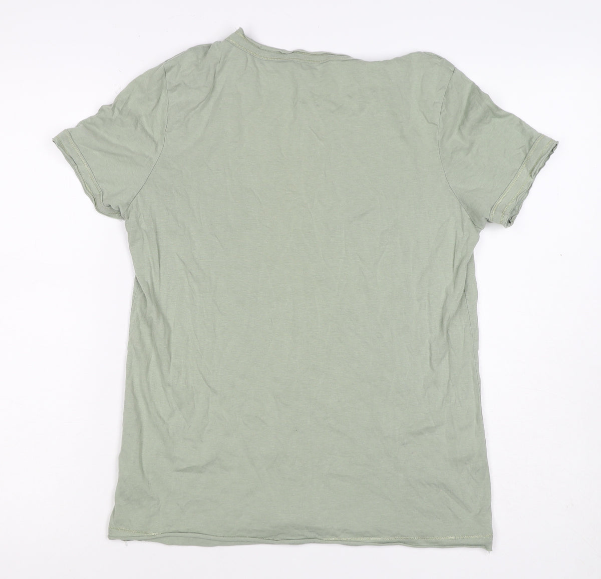 Next Women Green UK 10 Basic Modal Cotton Jersey T-Shirt