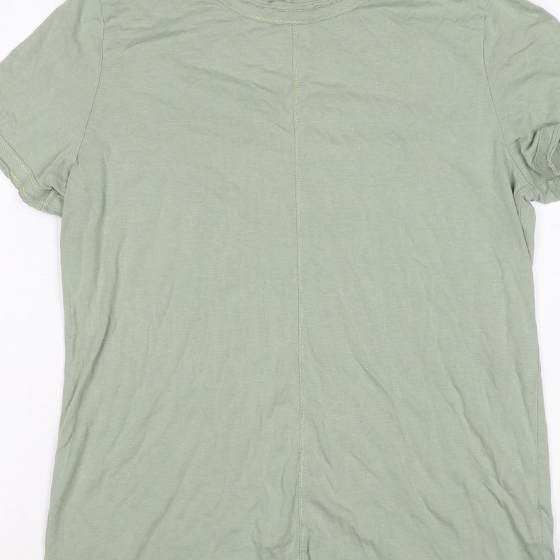 Next Women Green UK 10 Basic Modal Cotton Jersey T-Shirt
