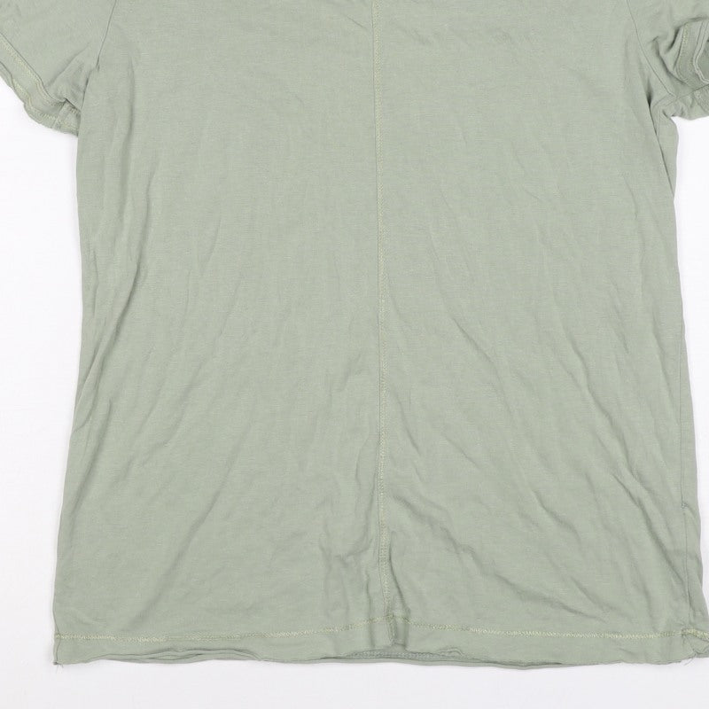 Next Women Green UK 10 Basic Modal Cotton Jersey T-Shirt