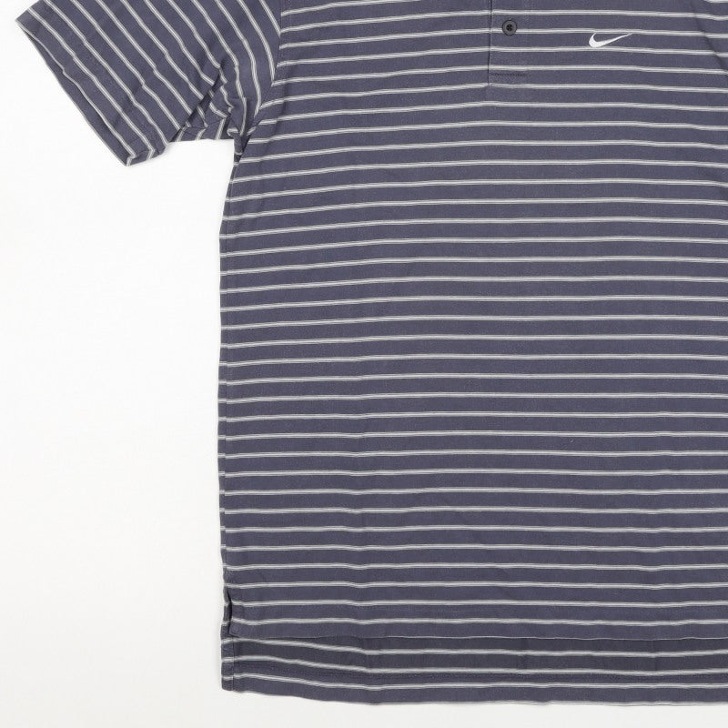 Nike Golf Men’s Blue Striped Dri-FIT Polo Shirt M