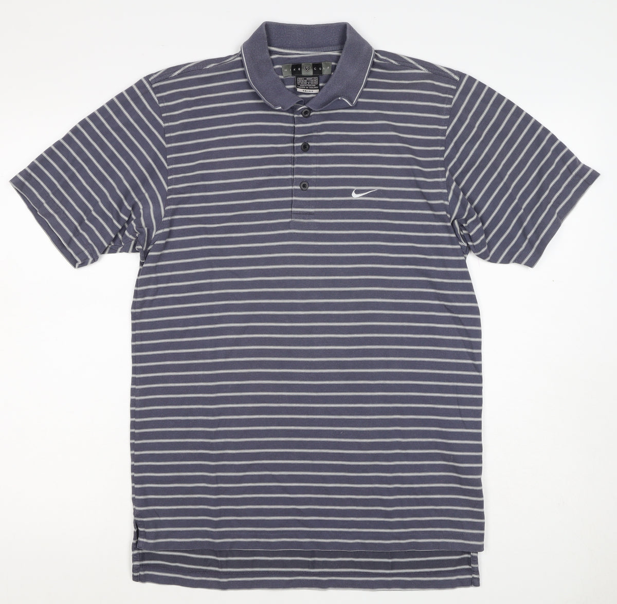 Nike Golf Men’s Blue Striped Dri-FIT Polo Shirt M