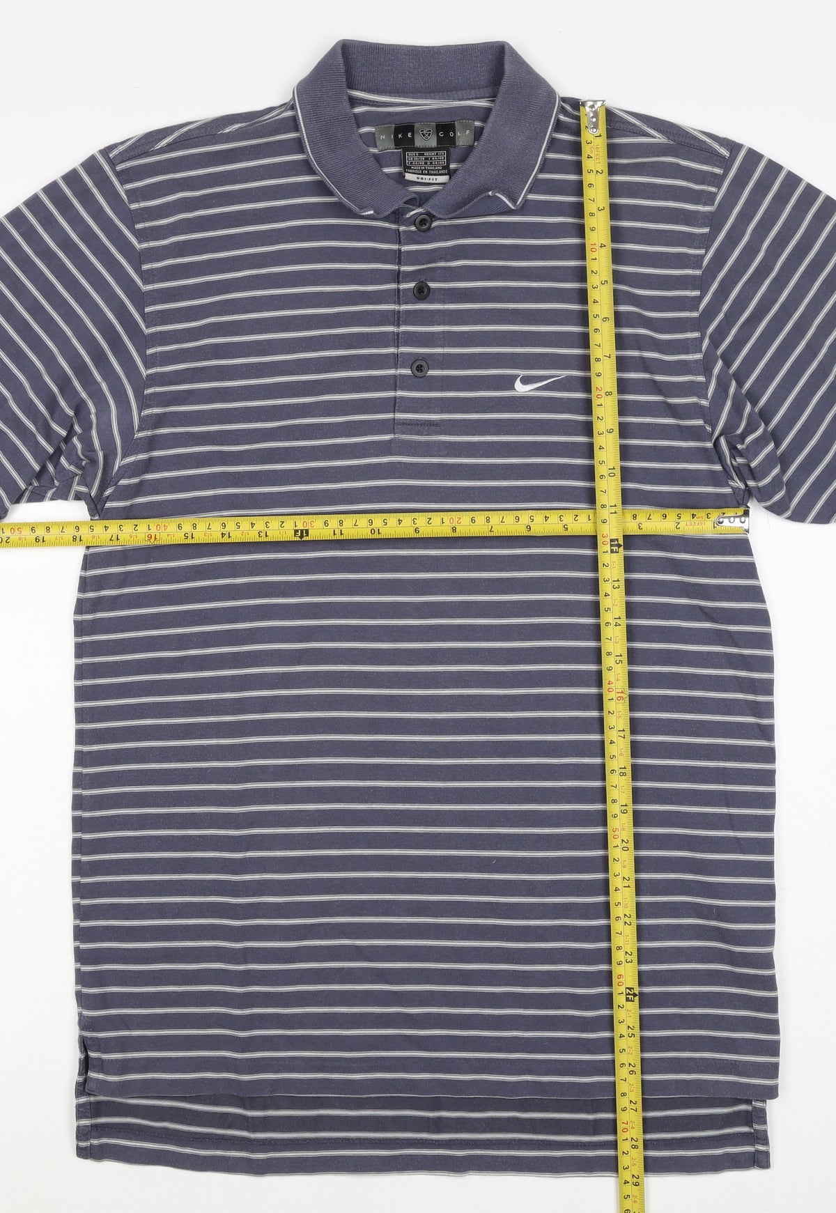 Nike Golf Men’s Blue Striped Dri-FIT Polo Shirt M