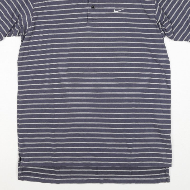 Nike Golf Men’s Blue Striped Dri-FIT Polo Shirt M