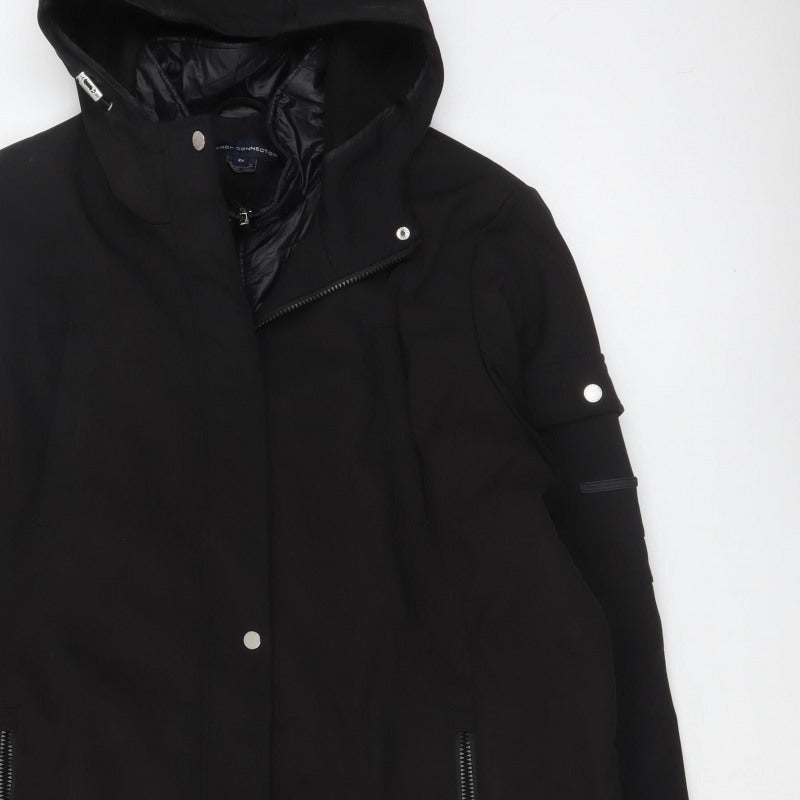 French Connection Men’s Black 2XL Hooded Softshell Parka Coat