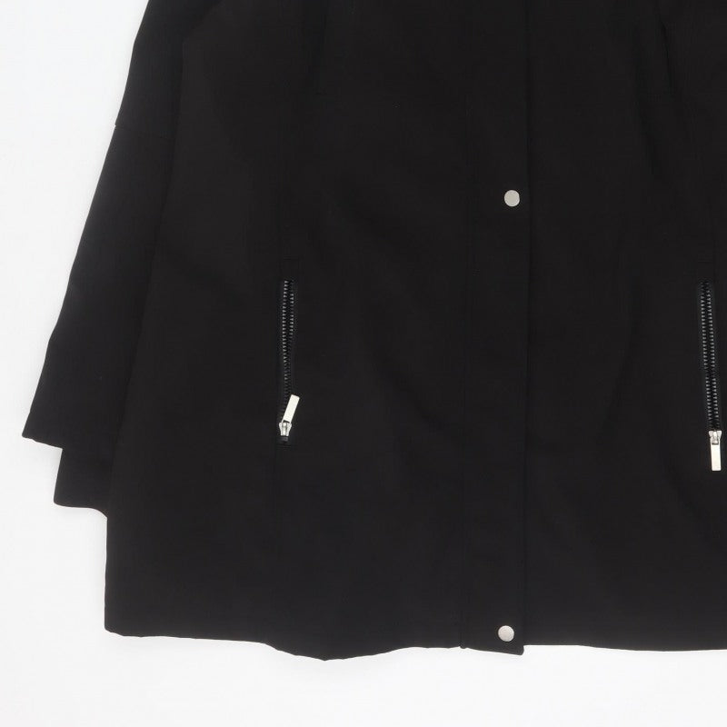 French Connection Men’s Black 2XL Hooded Softshell Parka Coat