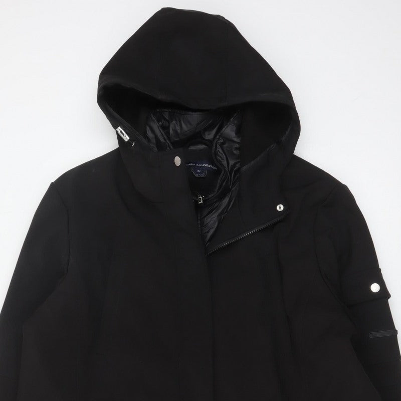French Connection Men’s Black 2XL Hooded Softshell Parka Coat
