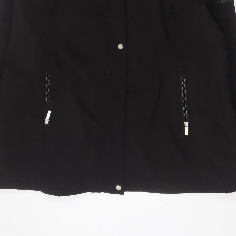 French Connection Men’s Black 2XL Hooded Softshell Parka Coat