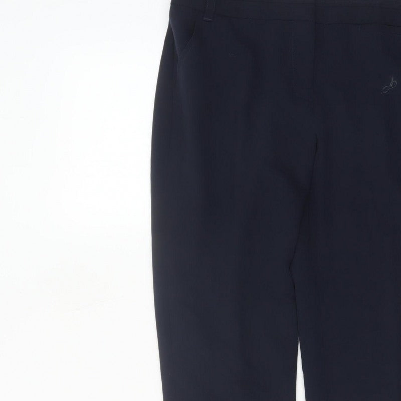 Next Capri Women’s Navy Blue Size 12L Slim Straight Work Trousers