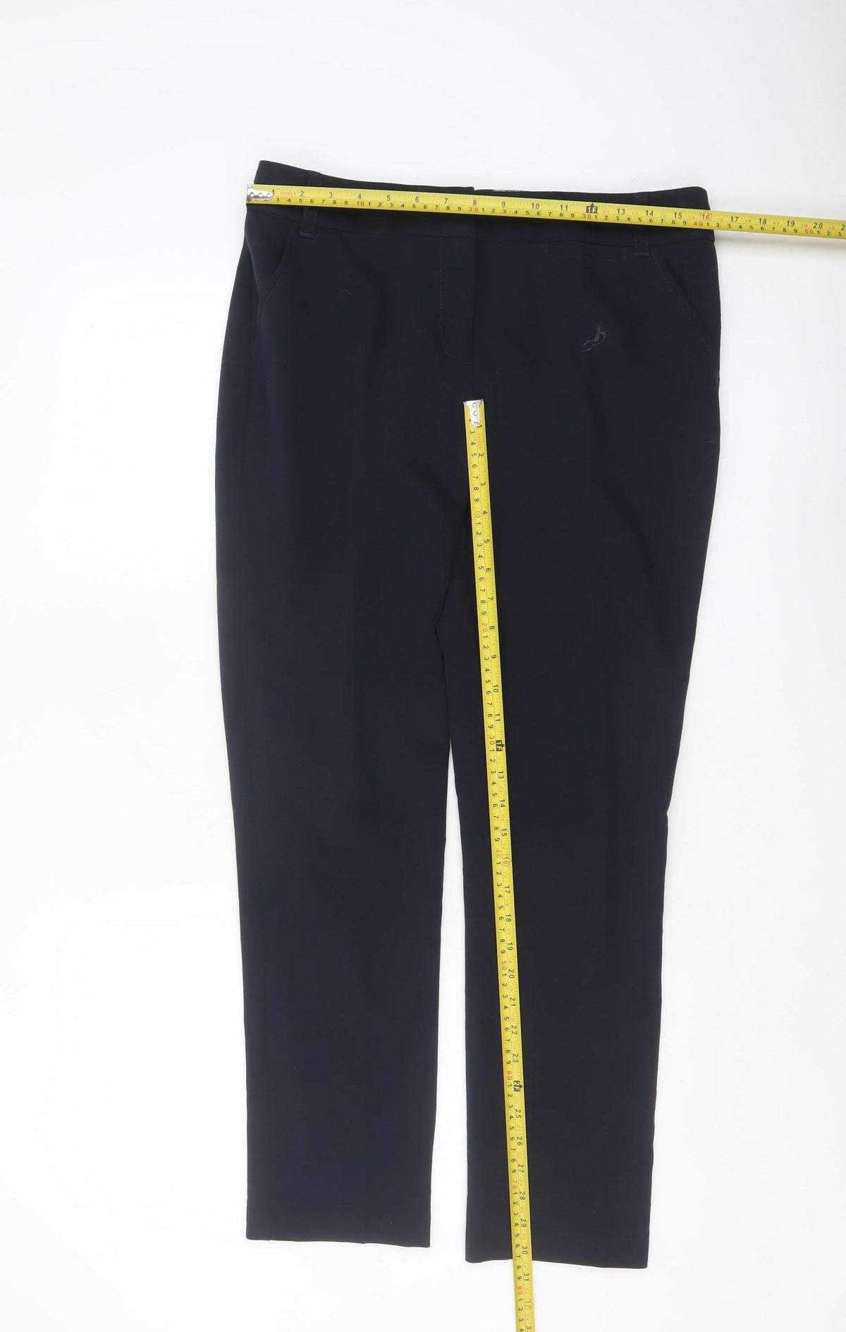 Next Capri Women’s Navy Blue Size 12L Slim Straight Work Trousers