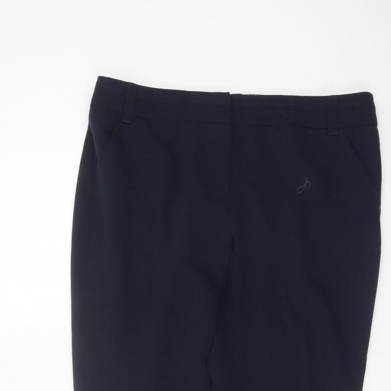 Next Capri Women’s Navy Blue Size 12L Slim Straight Work Trousers