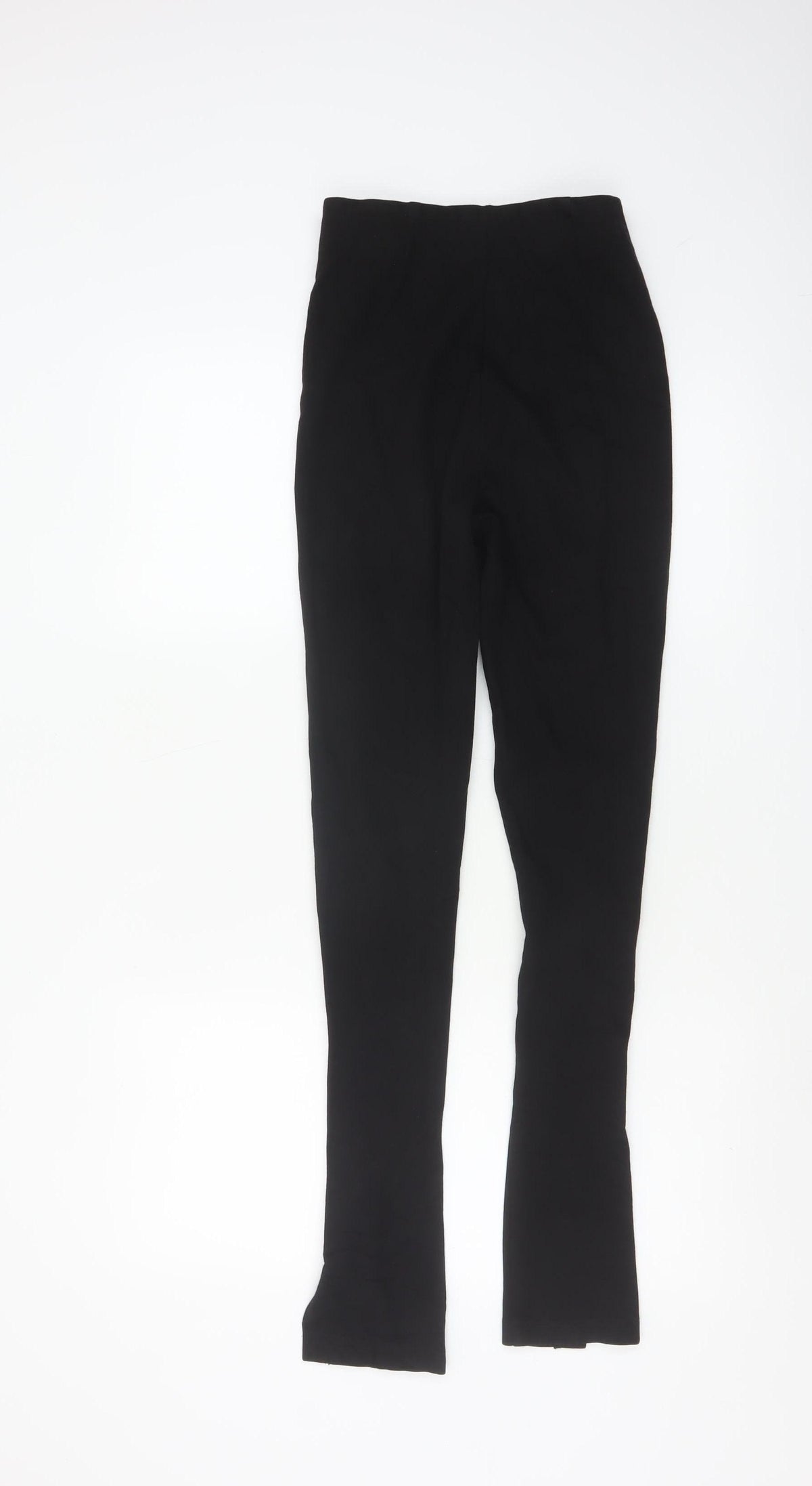 Zara Women Black XS High Rise Flared Pull-On Trousers