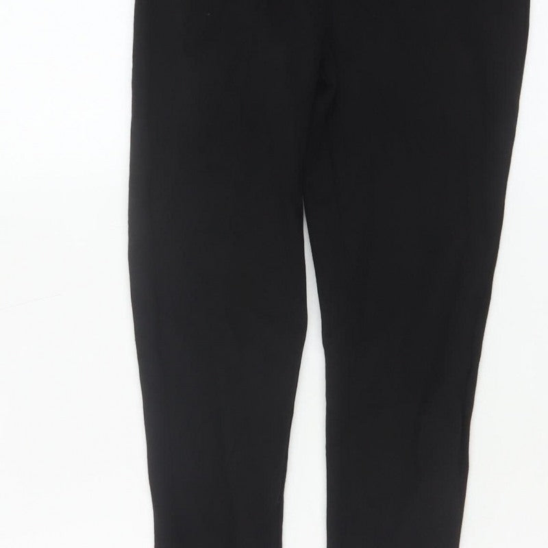 Zara Women Black XS High Rise Flared Pull-On Trousers