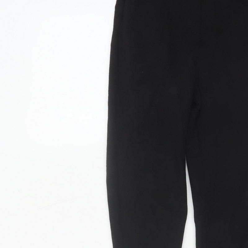 Zara Women Black XS High Rise Flared Pull-On Trousers