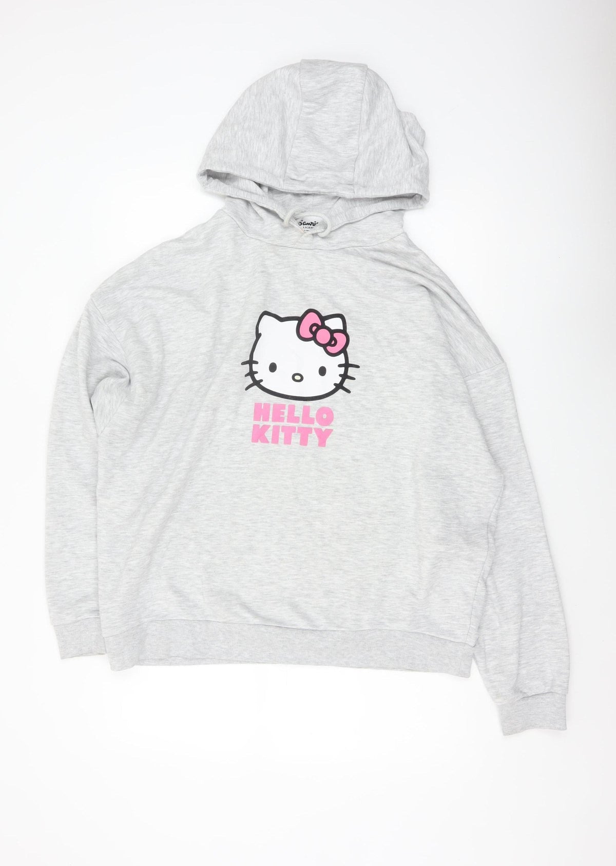 Primark Women’s Grey Hello Kitty Hoodie M UK 12-14 Pullover Graphic