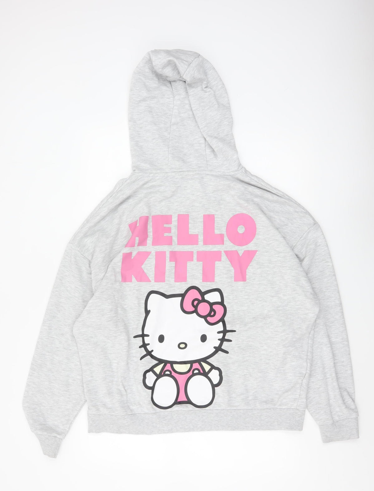 Primark Women’s Grey Hello Kitty Hoodie M UK 12-14 Pullover Graphic