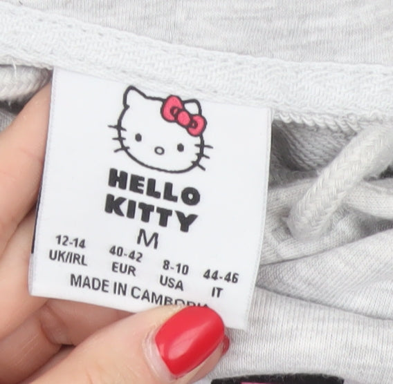Primark Women’s Grey Hello Kitty Hoodie M UK 12-14 Pullover Graphic