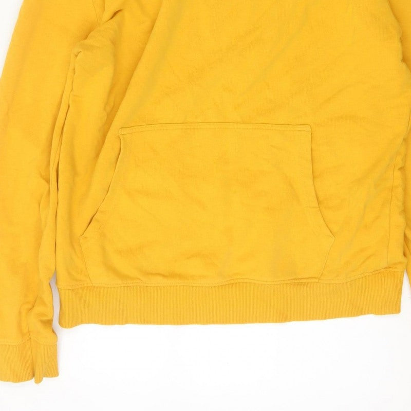 New Look Men Yellow M New York Embroidered Pullover Hoodie