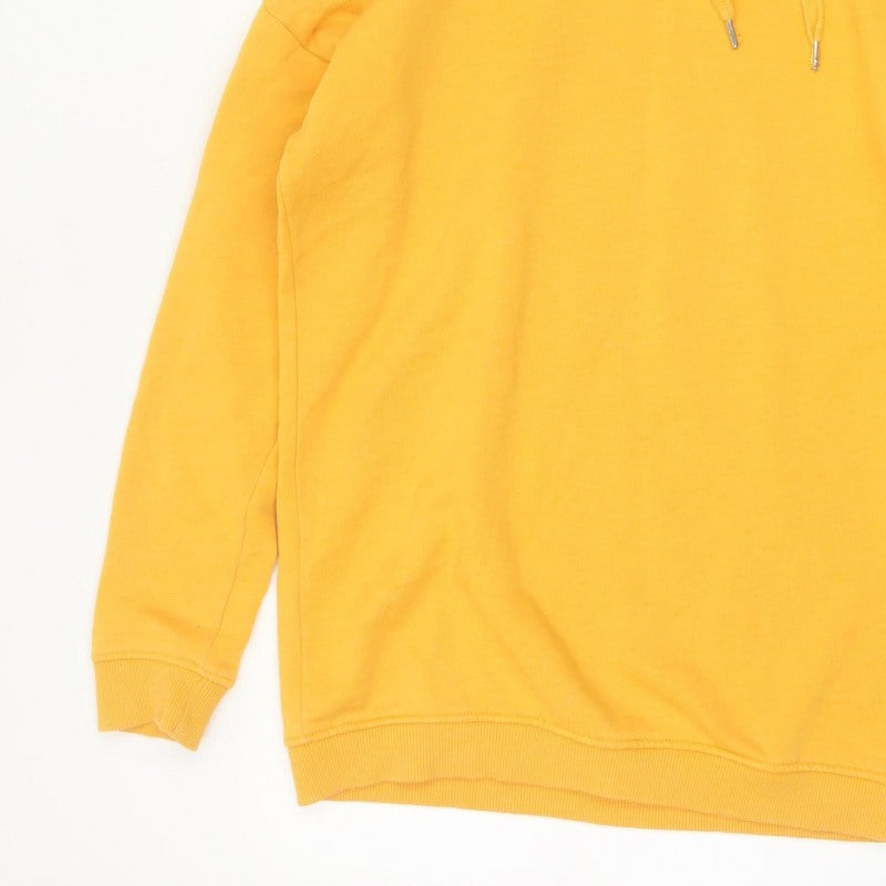 Very Women's Yellow Size 10 Pullover Hoodie Drawstring Fleece