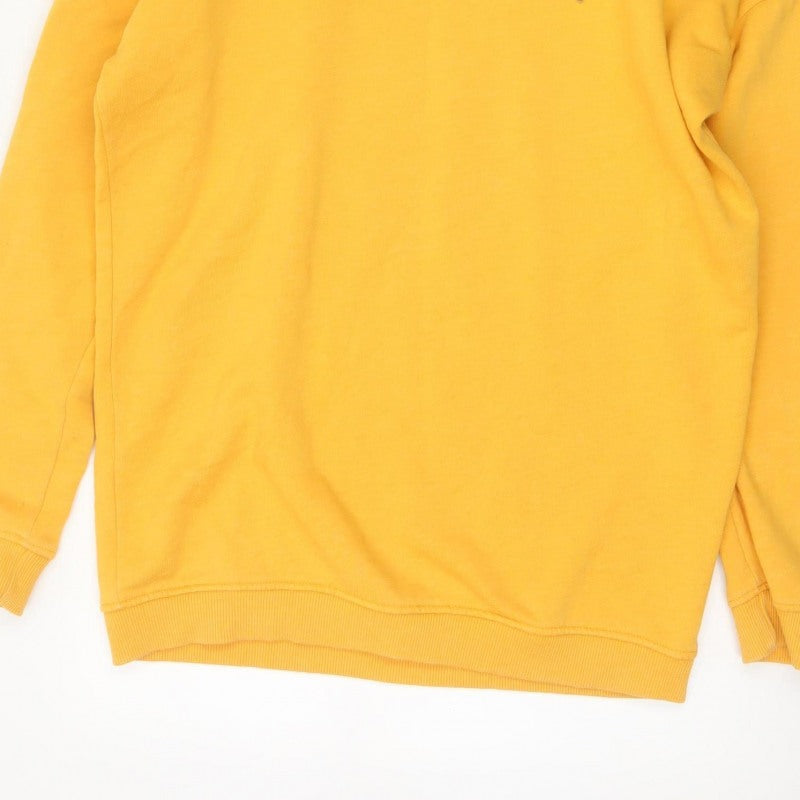 Very Women's Yellow Size 10 Pullover Hoodie Drawstring Fleece