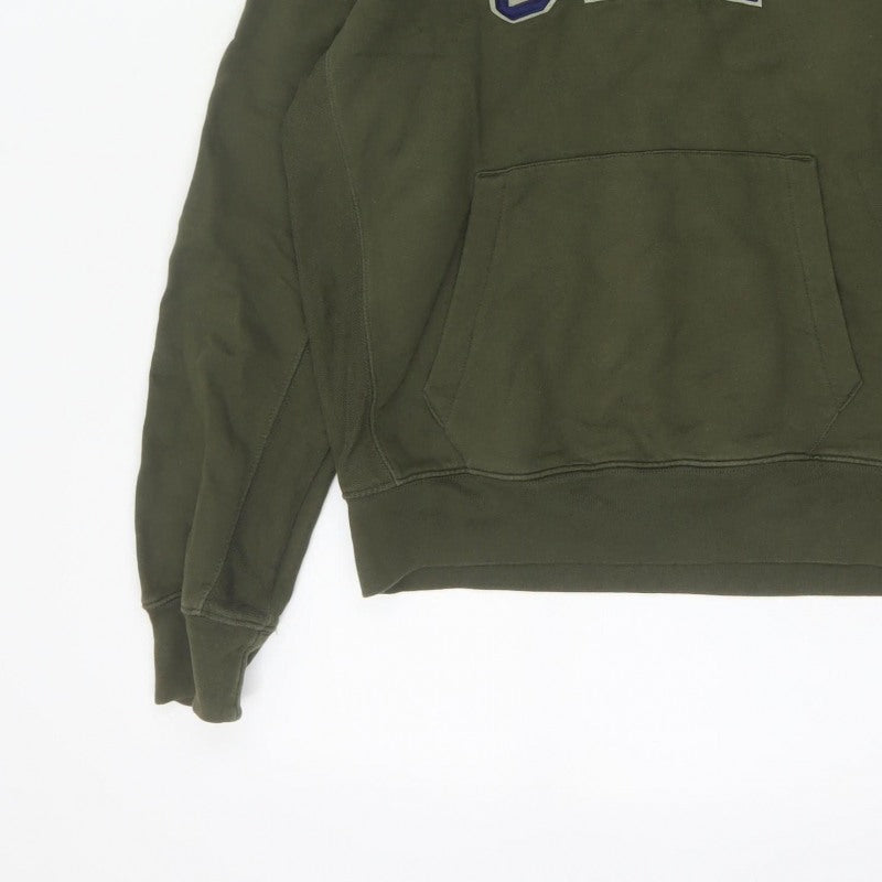 Gap Men's Green Small Pullover Hoodie Logo Graphic Cotton
