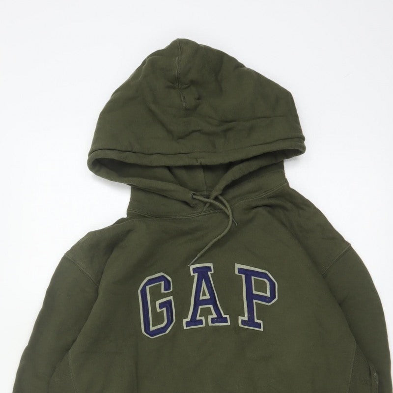 Gap Men's Green Small Pullover Hoodie Logo Graphic Cotton