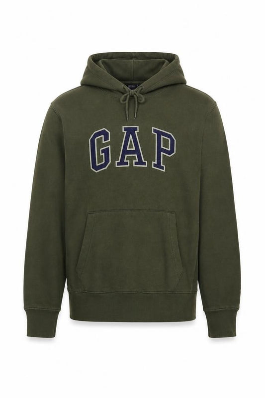 Gap Men's Green Small Pullover Hoodie Logo Graphic Cotton