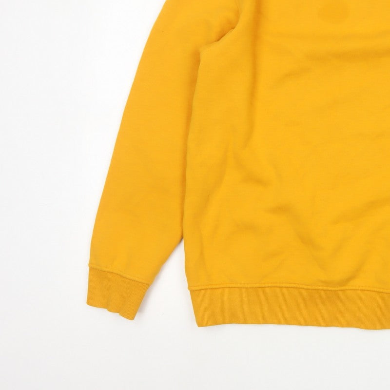 Tommy Jeans Men’s Yellow M Crew Neck Logo Pullover Sweatshirt