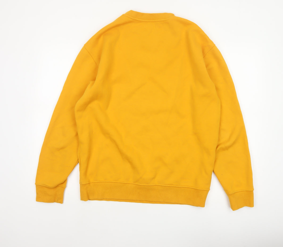 Tommy Jeans Men’s Yellow M Crew Neck Logo Pullover Sweatshirt