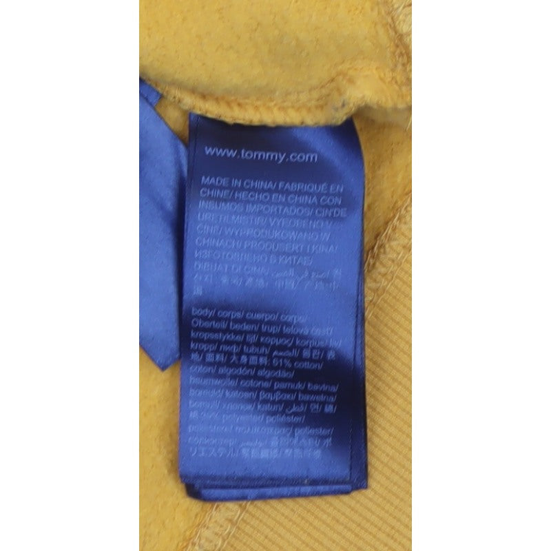 Tommy Jeans Men’s Yellow M Crew Neck Logo Pullover Sweatshirt