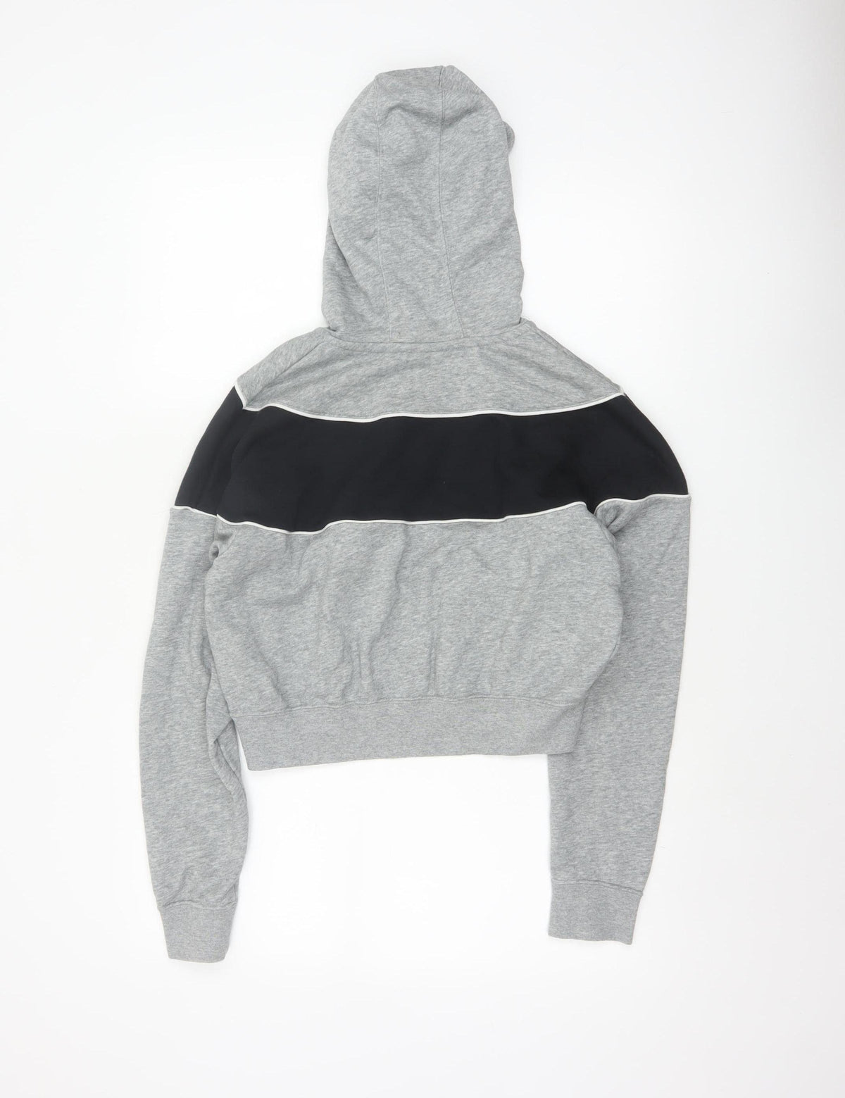 Nike Women’s Grey Black Colourblock Pullover Hoodie Size S 1/4 Zip