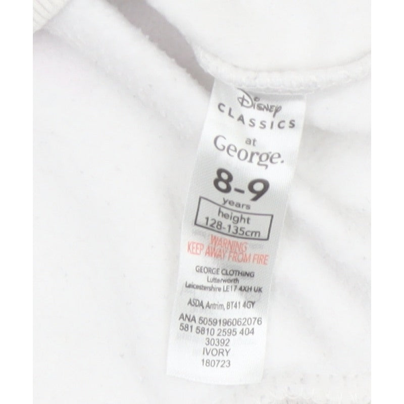 George Girls Ivory Stitch Graphic Print Pullover Hoodie Age 8-9