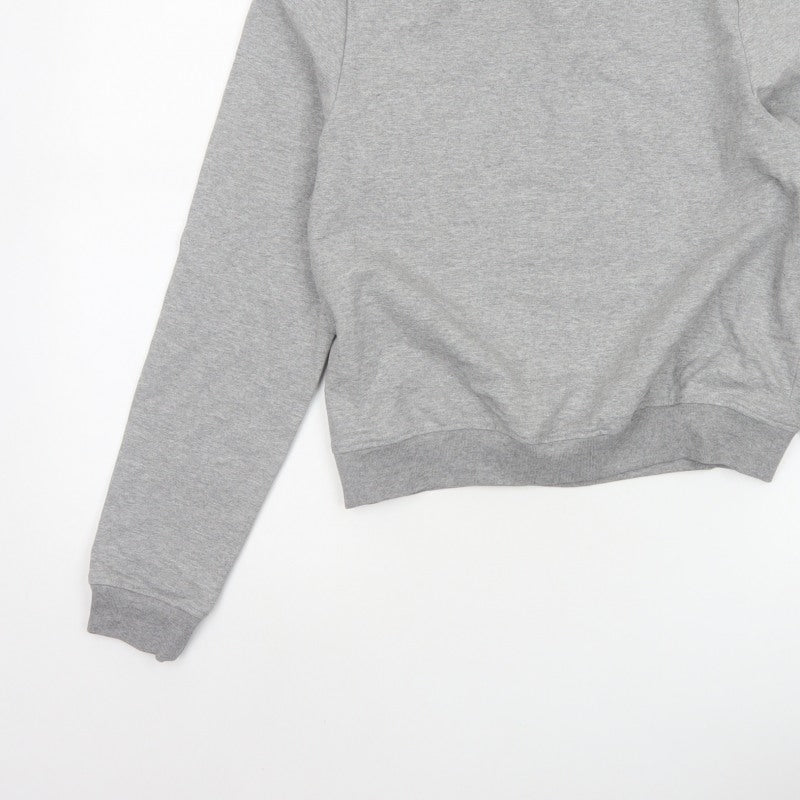 ARNE Women's Grey Size 12 Mock Neck Logo Pullover Sweatshirt