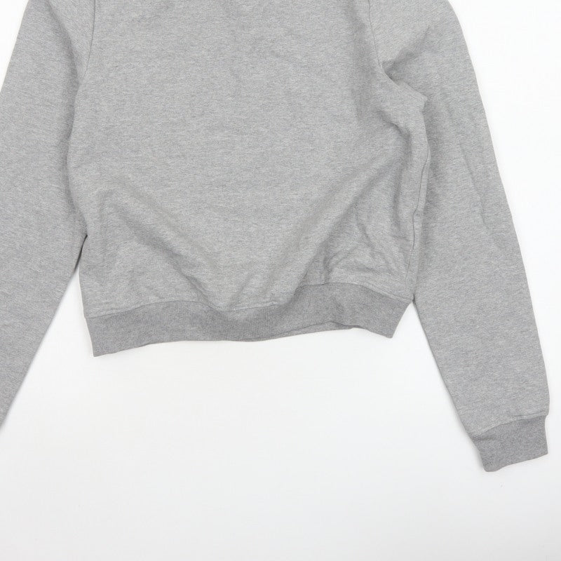 ARNE Women's Grey Size 12 Mock Neck Logo Pullover Sweatshirt