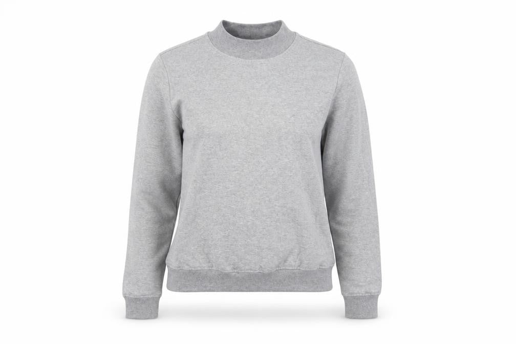 ARNE Women's Grey Size 12 Mock Neck Logo Pullover Sweatshirt
