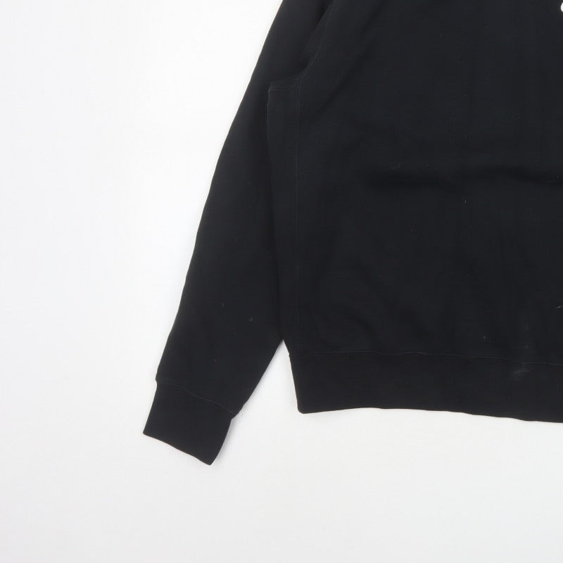 Nike Men’s Black S Crew Neck Pullover Sweatshirt Embroidered Logo