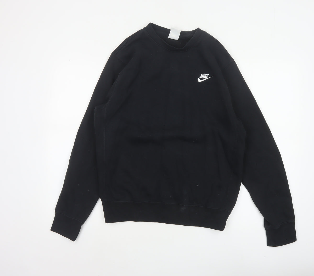 Nike Men’s Black S Crew Neck Pullover Sweatshirt Embroidered Logo