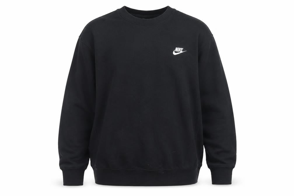 Nike Men’s Black S Crew Neck Pullover Sweatshirt Embroidered Logo