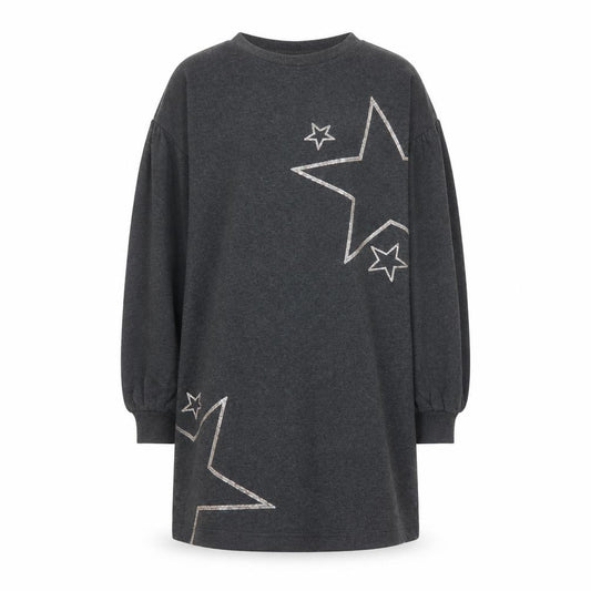 By Very Girls Grey Sequin Star Jumper Dress 10 Years Long Sleeve