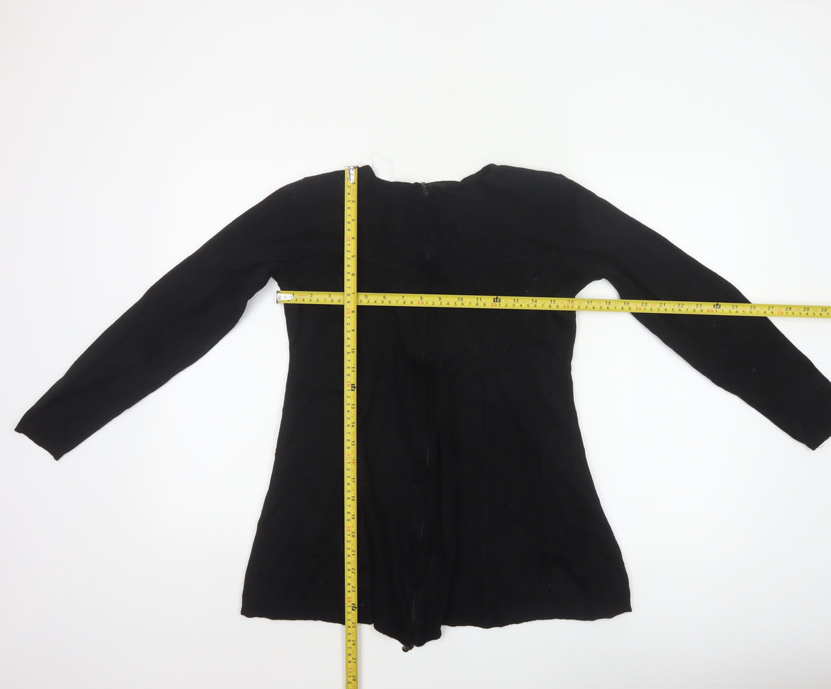 Bitte Kai Rand Women Black M Full Zip Long Sleeve Knit Jumper