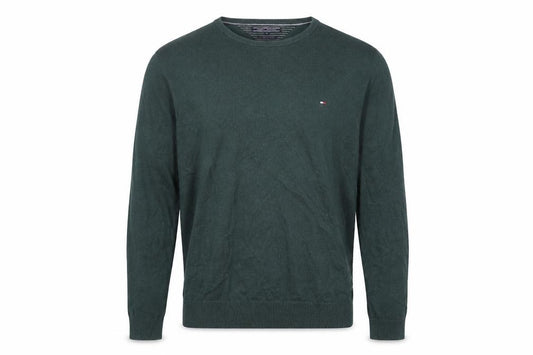 Tommy Hilfiger Men’s Green XL Pima Cotton Cashmere Crew Neck Jumper
