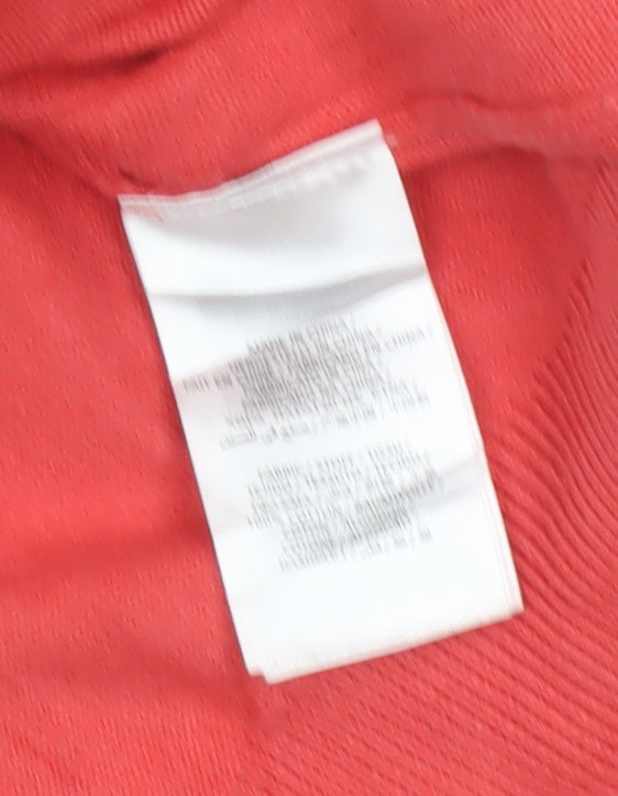 GANT Mens Red XL Premium Cotton V-Neck Logo Knit Pullover Jumper