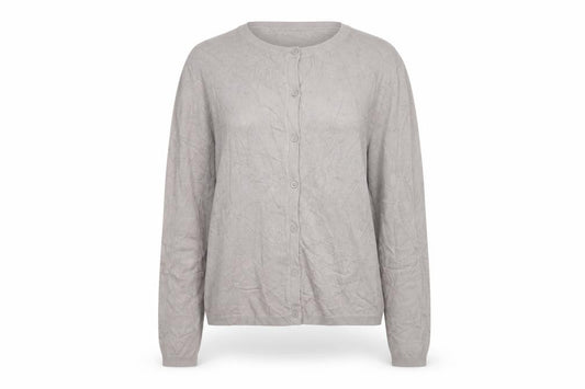 Mango Women Grey M Button Knit Cardigan Long Sleeve V-Neck