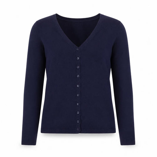 John Lewis Women’s Blue Size 10 V-Neck Button Cardigan