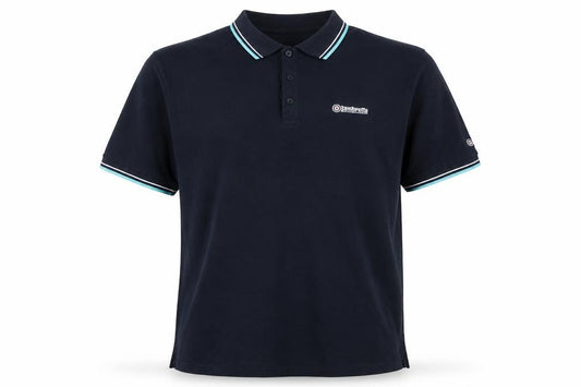 Lambretta Men's Black 3XL Cotton Logo Tipped Short Sleeve Polo Shirt