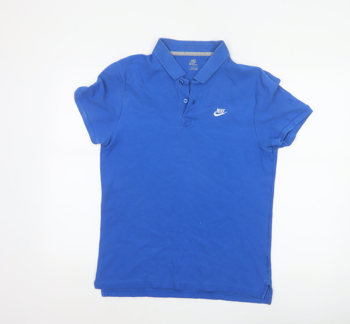 Nike Men’s Blue Logo Short Sleeve Polo Shirt Size L