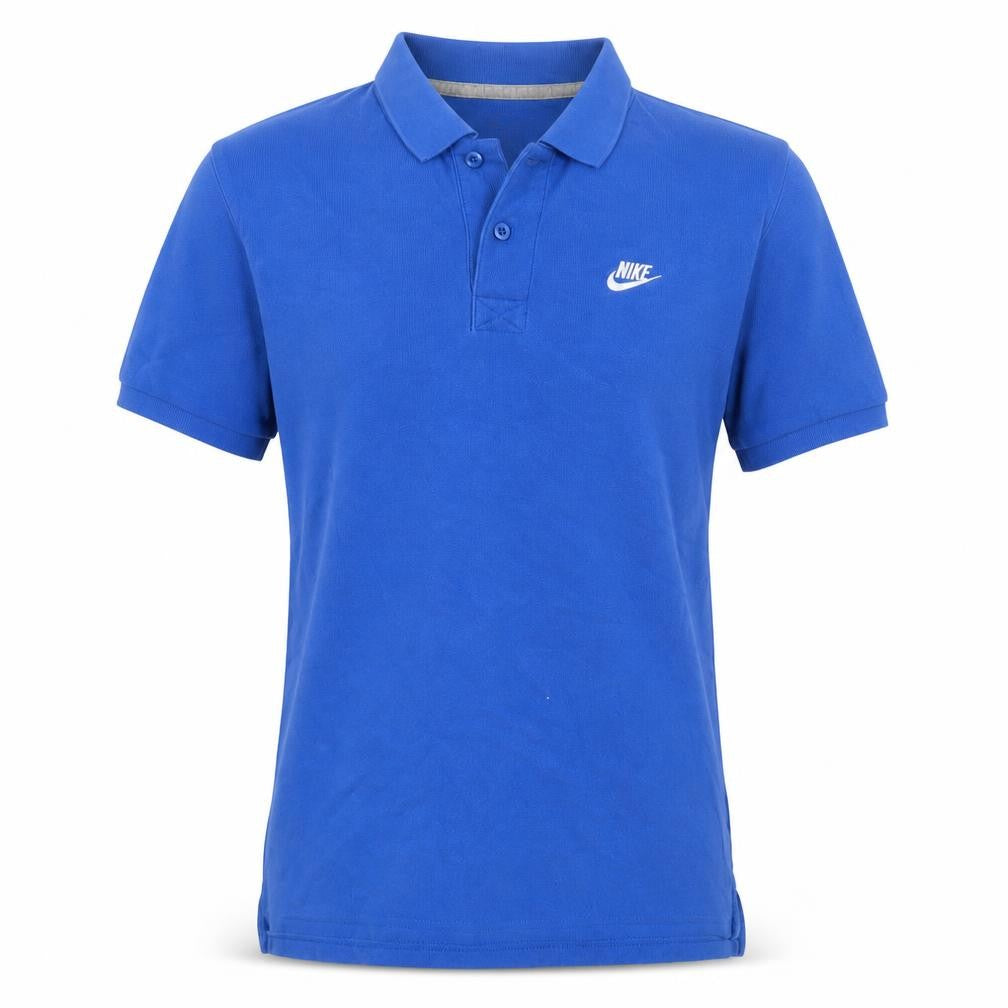 Nike Men’s Blue Logo Short Sleeve Polo Shirt Size L