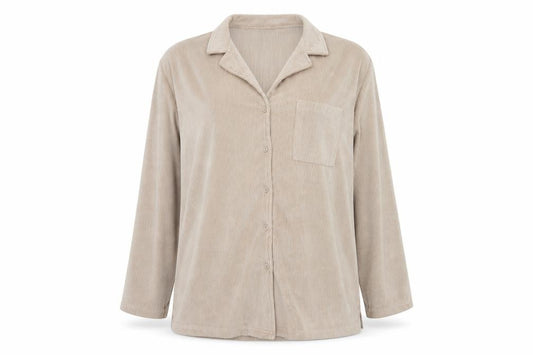 Originals Women Beige UK 18-20 Corduroy Button-Up Shirt
