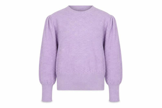 Marks & Spencer Women’s Purple UK 12 Puff Sleeve Crew Neck Knit Jumper