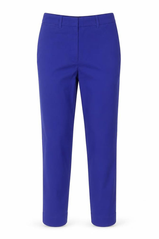 Marks & Spencer Women’s Blue UK 6 Tapered Chino Trousers Cotton Blend